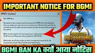 😱 IMPORTANT BGMI NOTICE FOR BGMI | क्यों आया नोटिस | OFFICIAL 2.7 UPDATE ERROR NOTICE