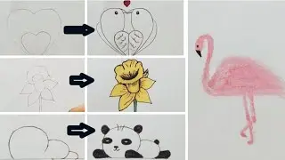 Easy drawing ideas any one can do// Fun with drawing //Simple drawing tricks.