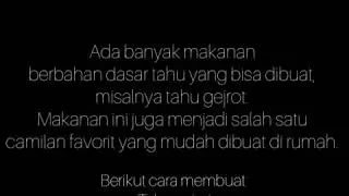 CARA MEMBUAT TAHU GEJROT By : Diar Putri