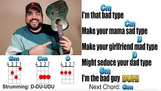 BAD GUY - Billie Eilish (Ukulele Play Along with Chords and Lyrics)