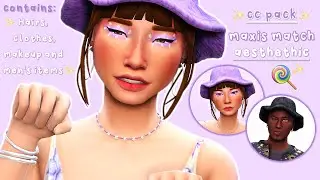 CC PACKs AESTHETIC COLLECTION 💜✨ | The Sims 4: Custom Content | Download | NISyms 💖