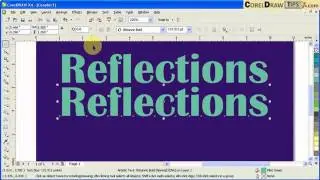 Creating text reflection in CorelDraw