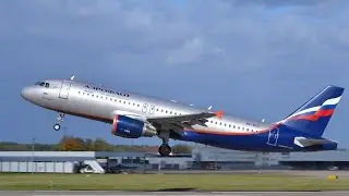 Взлёт из аэропорта Сочи. AirBus A320 ГТК Россия