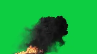 Ground Fire Green Screen 4K