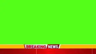 Green screen breaking NEWS ticker. free use.