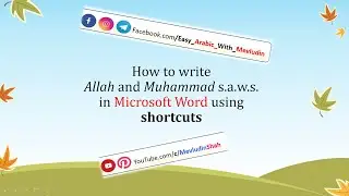 How to write Muhammad s a w s  in MS Word using shortcuts