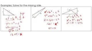 9.1 Pythagorean Theorem Lesson