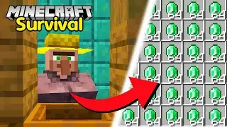 Using Villagers for UNLIMITED EMERALDS in Minecraft 1.20 Survival