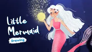 Menggambar Little Mermaid Menggunakan Procreate 🧜‍♀️ - Timelapse ✨