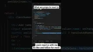 what are props in react js #reactjs #javascript #interviewquestions #webdevelopment #codingshorts