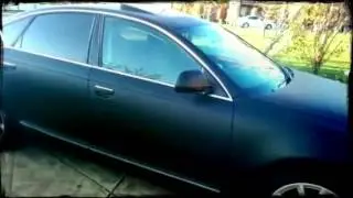 Matte black Audi A6 plastidip