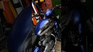 THE JAWA WRAPPED IN ROYAL MATT BLUE. #rehancustoms #wraping #ytshorts #jawa #bike #modifiedbike