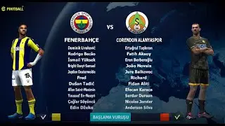 PES 2013 YAPAY ZEKA SİMÜLASYONLU MAÇ // FENERBAHÇE🆚ALANYASPOR // PES13 PATCH 2024-2025