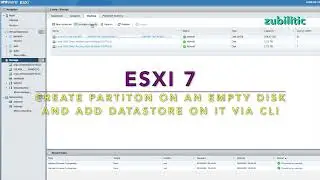 ESXi 7: Create VMFS Partition Via Command Line