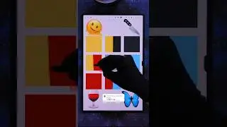🫠🔪🍷🦋 emoji color mixing #digitalart #emojichallenge #peace #shorts