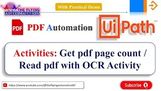 Get pdf page count Activity || Read pdf with OCR Activity || Pdf Automation || UIPATH Tutorial - 30