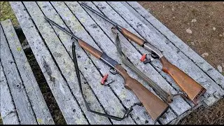 Single barrel shotguns comparison 12 gauge 'Topper' vs. 16 gauge 'Hunter' pattern test