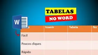 Como inserir tabela no Word