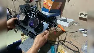 proses rakit bi led sms falcon3in nmax new