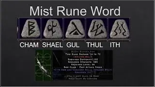 Diablo 2 resurrected Mist Runeword