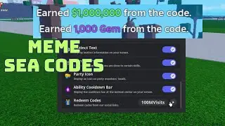 MEME SEA NEW WORKING CODES! ROBLOX (2024)