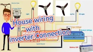 house wiring with inverter connection || house wiring