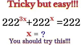 A Nice Exponential Question | Math Olympiad