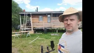строим дом для бабушки - строим крыльцо