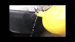 How to fix a dent in a Ford Transit Van bumper(Выправление вмятины на бампере)