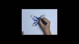 butterfly  painting  with leaf/ art with leaf#shorts