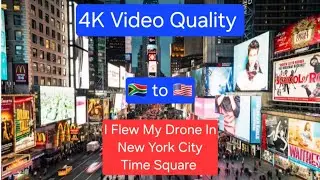 Times Square New York HD 4K Drone Shots