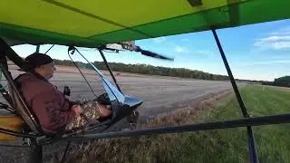 Flightstar ultralight flight around the patch. Take off and Landing 