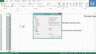 add the same number to the entire column of excel !!!