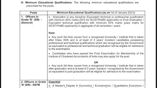 RBI Grade B 2021 notification - Eligibility,syllabus,age limit,reference books official for Freshers