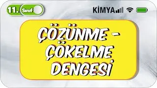 Çözünme Çökelme Dengesi  | 11. Sınıf Kimya  #2023