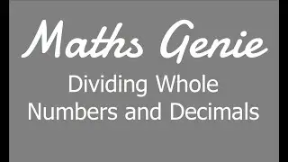 Dividing Whole Numbers and Decimals