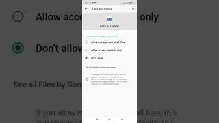 Google File Apps access permission setting on media