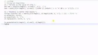 C++ String #5:  String and Algorithms