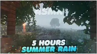 ASMR in Minecraft | Summer rain for sleeping 5 hours