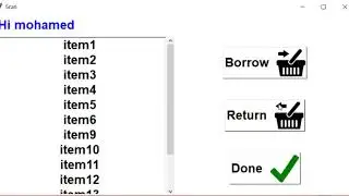 Raspberry pi Borrow and exchange system GUI design and RFID interface with database