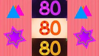 Endless Numbers Counting 80 || Inversion Color Effect || Bevel Effect & Gmajor Effect.