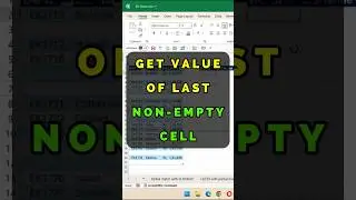 Get value of last non-empty cell in Excel