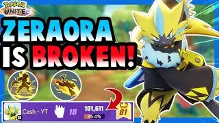 Pokémon Unite: RANK 1 ZERAORA SOUL CRUSHES ENEMY MEWTWO Y AND BLISSEY!!