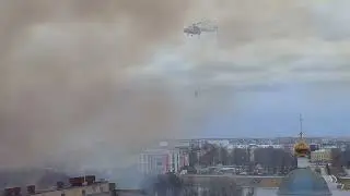 Горит здание военного  научно-исследовательского института  в Твери. 21.04.2022
