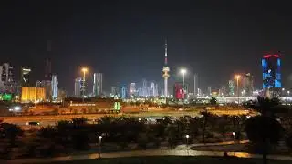 Kuwait city 14/2/2025 valentine night , full moon , amazing video taken by DJI mini 4 pro