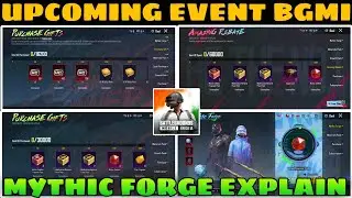 MYTHIC FORGE EXPLAIN 😍 UPCOMING UC EVENT BGMI | MINI MATERIAL | MYTHIC EMBLEM | UC SPENDING EVENT