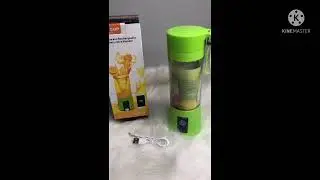 Mini liquidificador portátil de mão recarregável cabo usb 6 laminas