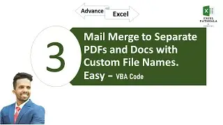 Mail Merge to Separate PDFs and Docs with Custom File Names. VBA Code. Easy!