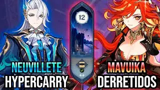 NUEVO C1 Neuvillette Hypercarry & C1 MAVUIKA DERRETIDOS | Spiral Abyss 5.3 | Genshin Impact
