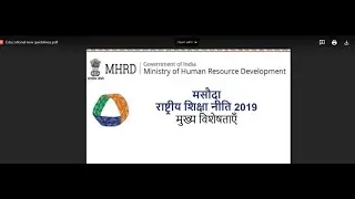 NEW EDUACTIONAL GUIDELINES 2020 PDF DOWNLOAD| INDIA | HRD MINISTRY #educationpolicy